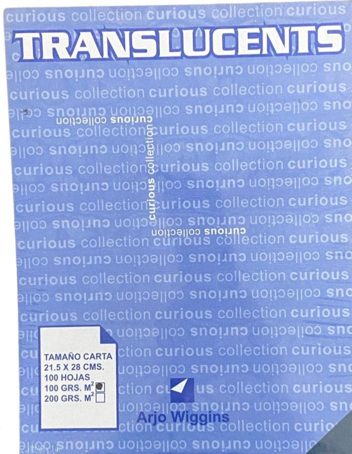 Papel Curious Translucent c/100 Steel Carta 100g Arjowiggins® 3XP1STM Cien hojas 01