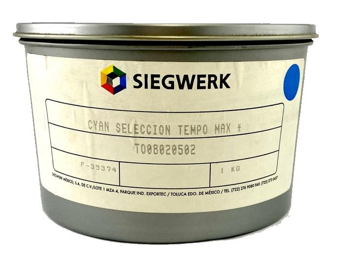 Tinta Process Tempo Max 1kg Cyan Siegwerk® Kilo