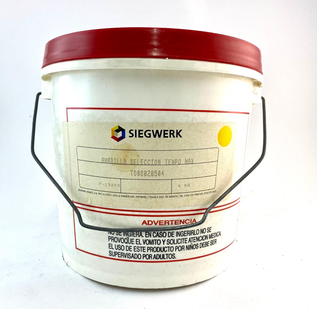 Tinta Process Tempo Max 4kg Amarillo Siegwerk® Cubeta