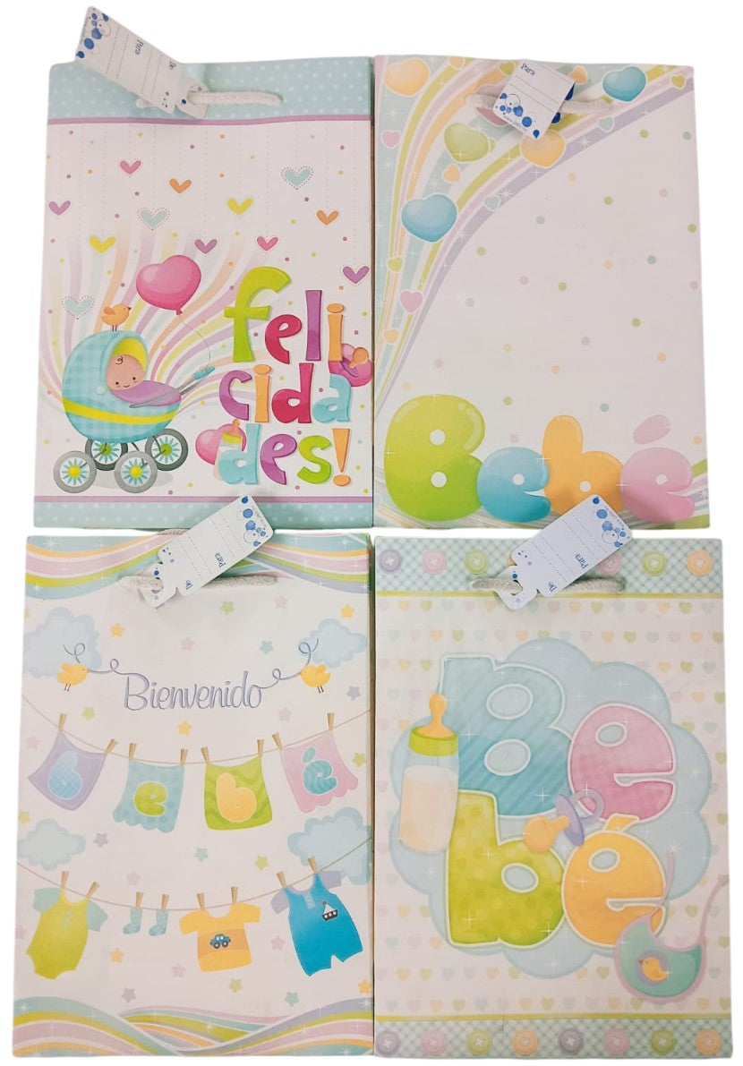 Bolsa p/Regalo Bebe Modelos Varios 20×29+10cm Padi® 375 [Pieza] 682158009717
