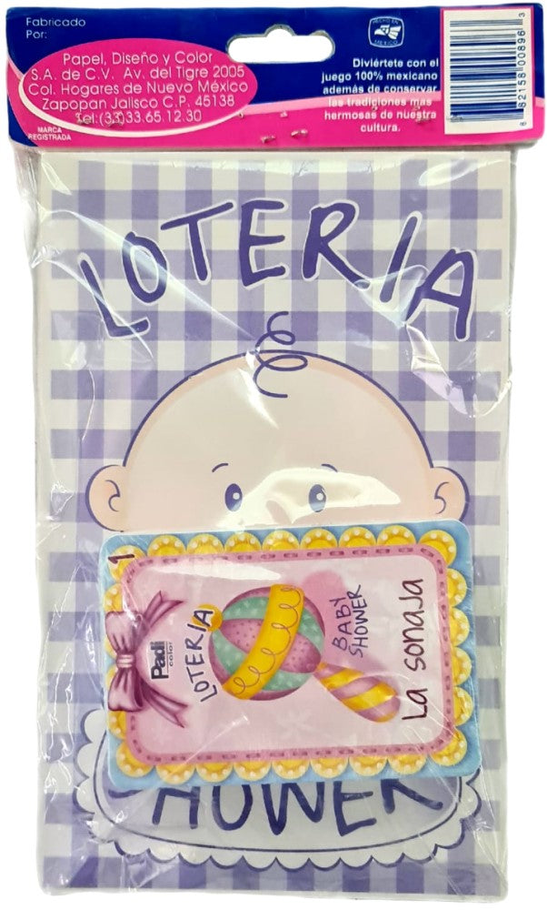 Lotería Baby Shower 54 cartas c/10 Tablas 13×20.5cm Padi® 896 [Bolsa] 682158008963 2