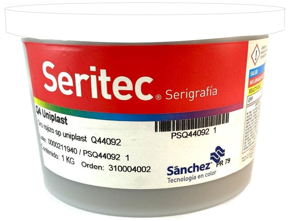 Tinta Serigrafía Uniplast SP 1kg Oro Rojizo Q4 4092 Sanchez® PSQ44092 1 Kilo 01