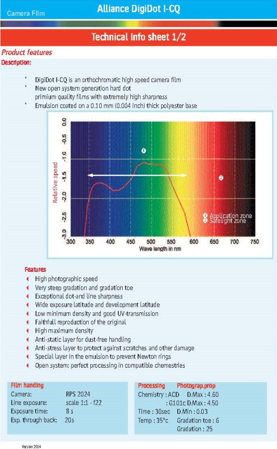 Película Alliance Camera Digidot I-CQ .61×30.5m Agfa ECO3® 4P8S5 [Pieza] 4902520117243 5