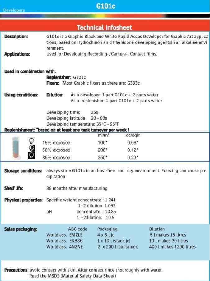 Revelador de Acceso G101c 5 Litros Agfa ECO3® EMZLE [Contenedor plástico] 2