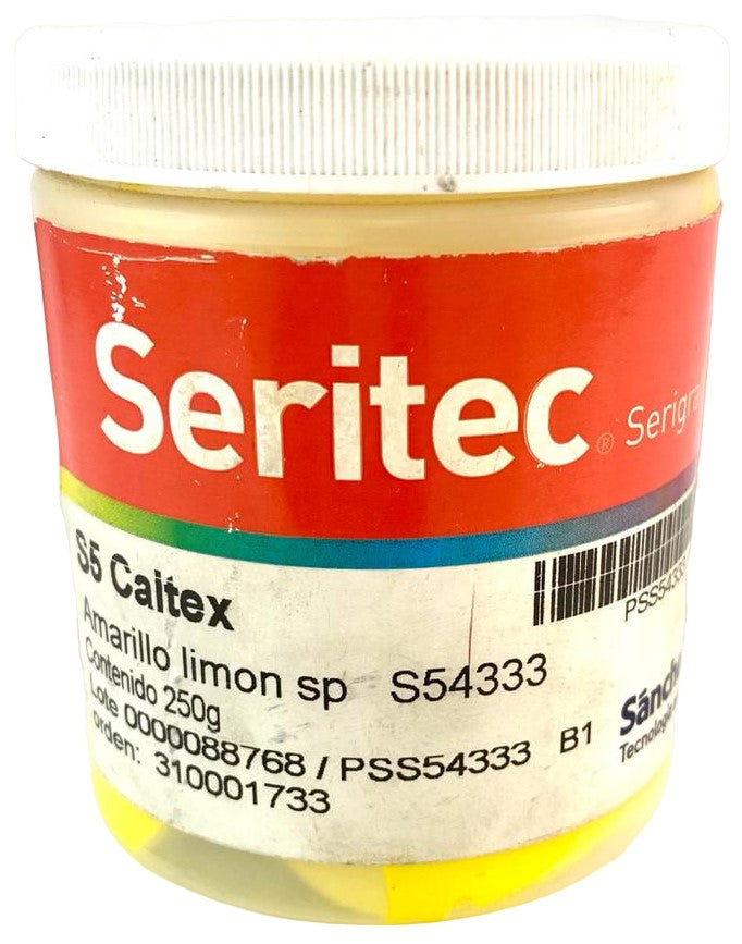 Tinta Serigrafía Caltex 250g Amarillo Limón S5 4333 Sanchez® PSS54333 B1 Contenedor plástico 01