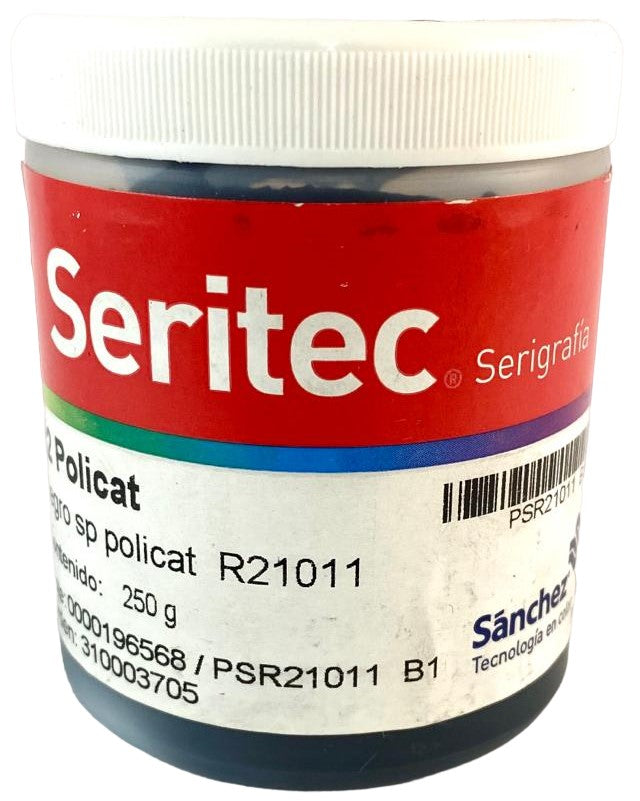 Tinta Serigrafía Policat SP 250g Negro R2 1011 Sanchez® PSR21011 B1 Contenedor plástico 01