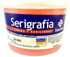Tinta Serigrafía Uniplast Fluorescente 1kg Naranja Neón Q4 4082 Sanchez® PSQ44082 1 Kilo 01