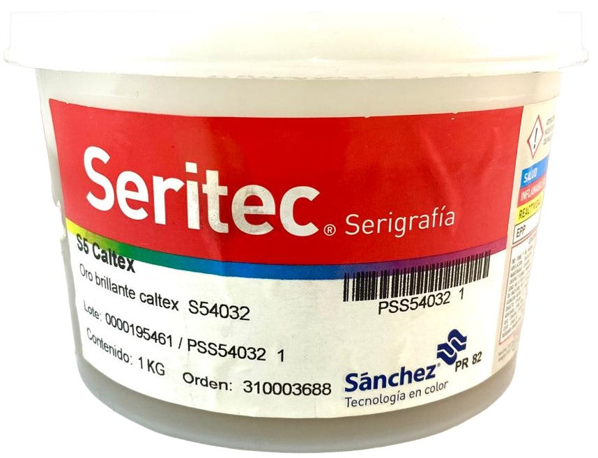 Tinta Serigrafía Caltex 1kg Oro Brillante S5 4032 Sanchez® PSS54032 1 Kilo 01