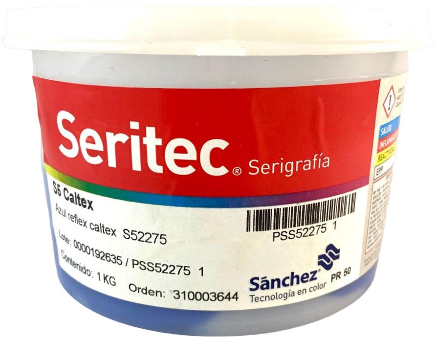 Tinta Serigrafía Caltex 1kg Azul Réflex S5 2275 Sanchez® PSS52275 1 Kilo 01