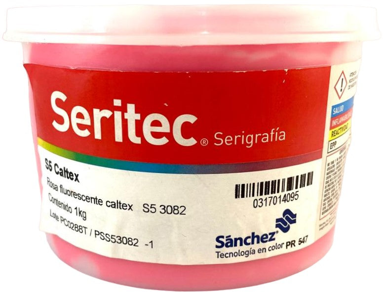Tinta Serigrafía Caltex Fluorescente 1kg Rosa Neón S5 3082 Sanchez® PSS53082 1 Kilo 01