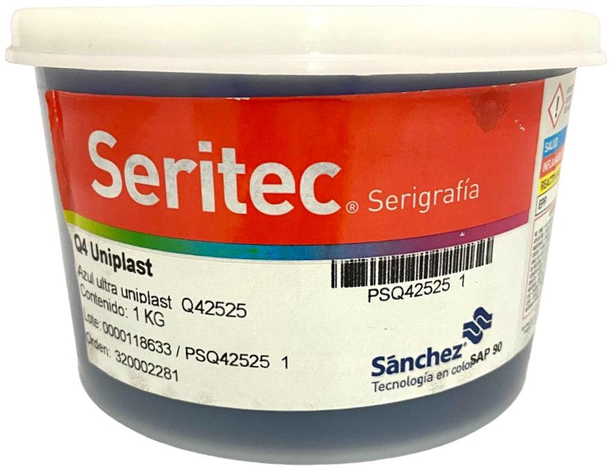 Tinta Serigrafía Uniplast 1kg Azul Ultra Q4 2525 Sanchez® PSQ42525 1 Kilo 01