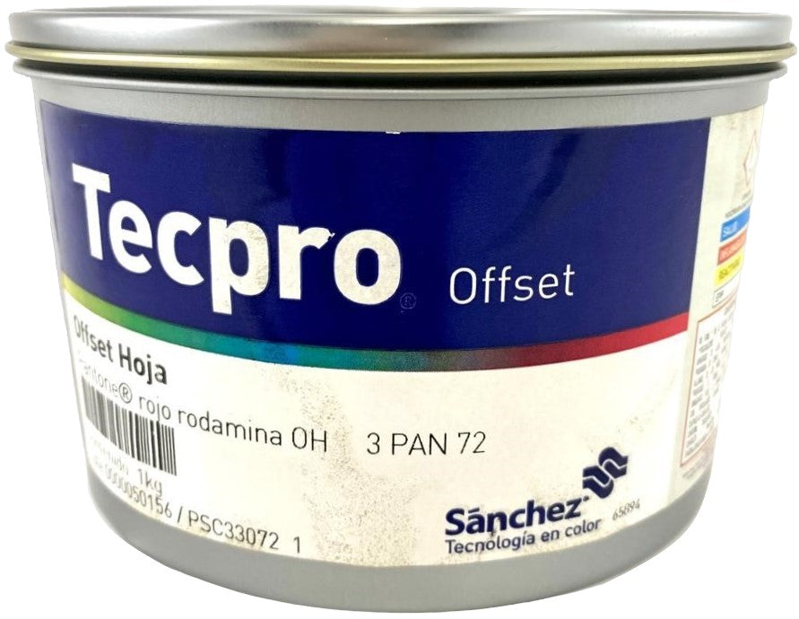 Tinta tono Pantone® Tecpro offset 1kg Rojo Rodamina 3 PAN 72 Sanchez® PSC33072 1 Kilo 01