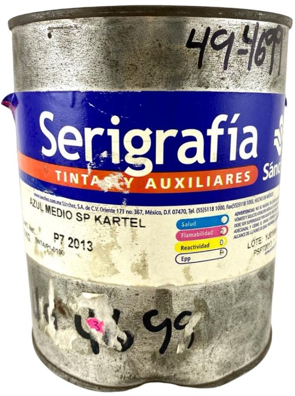 Tinta Serigrafía Kartel SP 1kg Azul Medio P7 2013 Sanchez® PSP72013 1 Kilo 01
