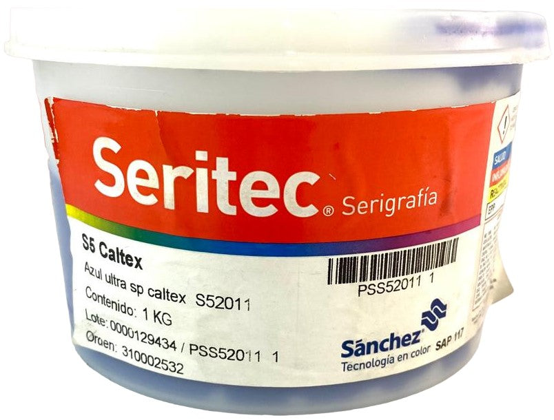 Tinta Serigrafía Caltex 1kg Azul Ultra S5 2011 Sanchez® PSS52011 1 Kilo 01