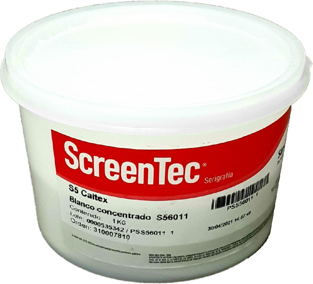Tinta Serigrafía Caltex SP 1kg Blanco Concentr S5 6011 Sanchez® PSS56011 1 Kilo 01