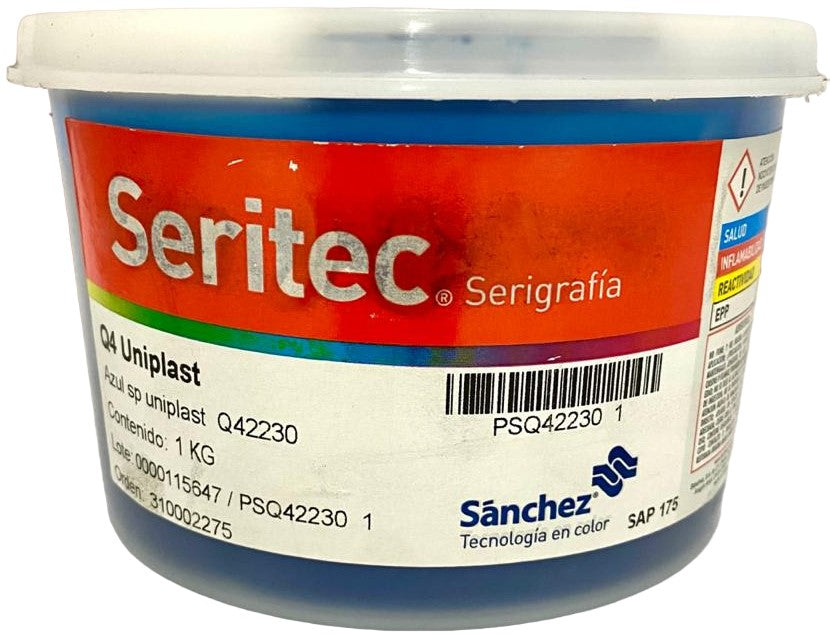 Tinta Serigrafía Uniplast SP 1kg Azul Q4 2230 Sanchez® PSQ42230 1 Kilo 01