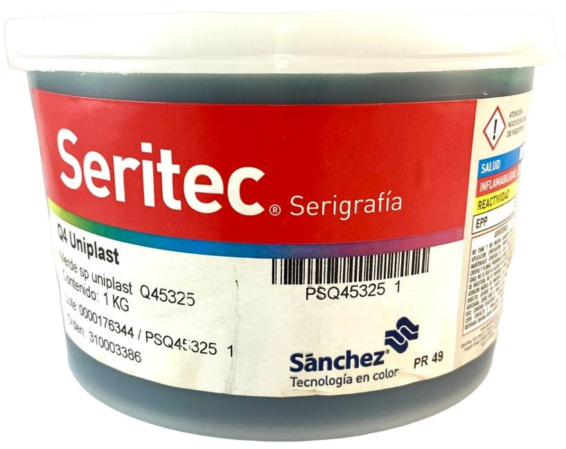 Tinta Serigrafía Uniplast SP 1kg Verde Q4 5325 Sanchez® PSQ45325 1 Kilo 01