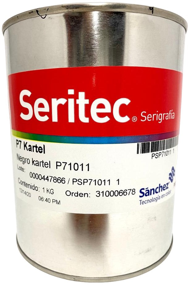 Tinta Serigrafía Kartel SP 1kg Negro P7 1011 Sanchez® PSP71011 1 Kilo 01
