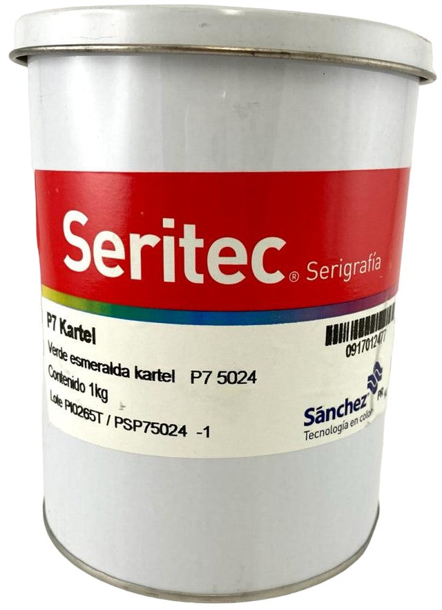 Tinta Serigrafía Kartel 1kg Verde Esmeralda P7 5024 Sanchez® PSP75024 1 Kilo 01