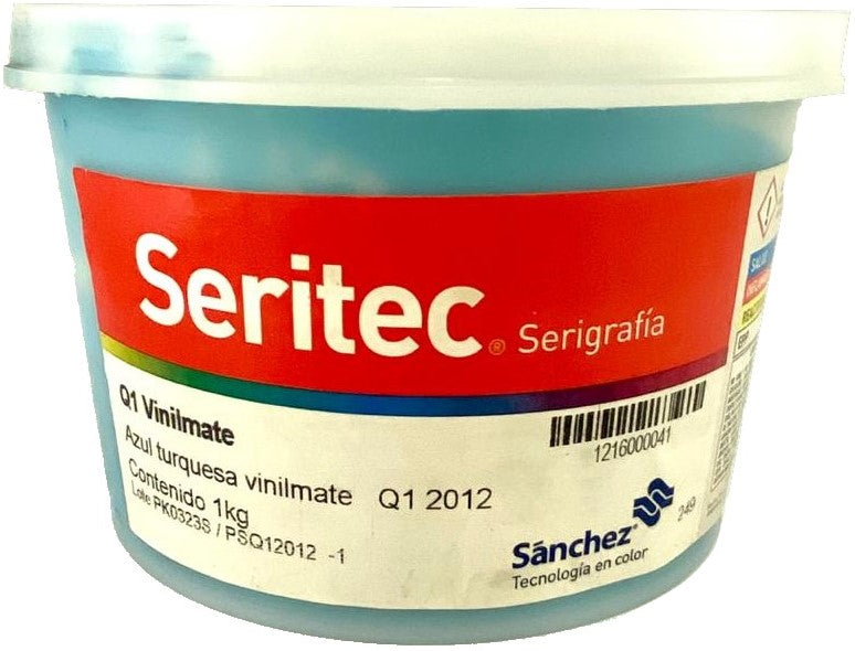 Tinta SerigrafíaVinilMate 1kg Turquesa Q1 2012 Sanchez® PSQ12012 1 Kilo 01