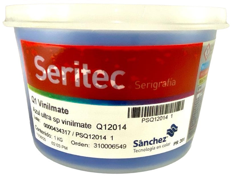 Tinta SerigrafíaVinilMate SP 1kg Azul Ultra Q1 2014 Sanchez® PSQ12014 1 Kilo 01