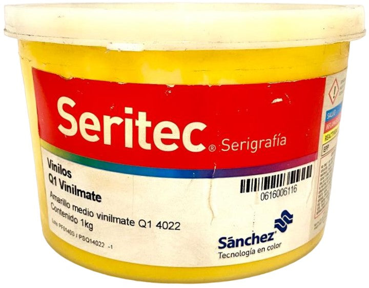 Tinta SerigrafíaVinilMate 1kg Amarillo Medio Q1 4022 Sanchez® PSQ14022 1 Kilo 01