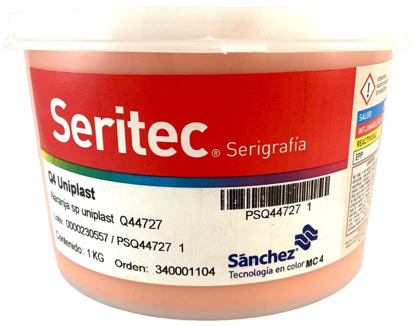 Tinta Serigrafía Uniplast 1kg Naranja Q4 4102 Sanchez® PSQ44102 1 Kilo 01