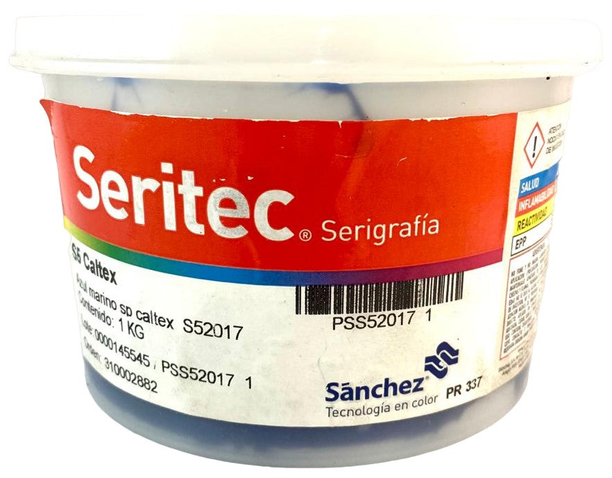 Tinta Serigrafía Caltex 1kg Azul Marino S5 2017 Sanchez® PSS52017 1 Kilo 01