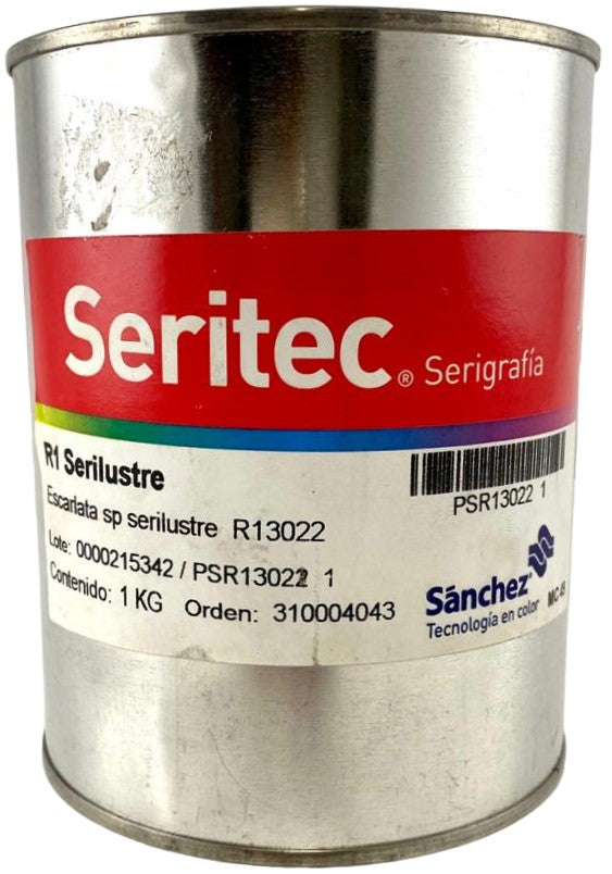 Tinta SerigrafíSeriLustre 1kg Escarlata R1 3022 Sanchez® PSR13022 1 Kilo 01