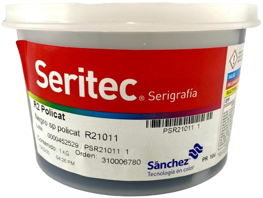Tinta Serigrafía Policat SP 1kg Negro R2 1011 Sanchez® PSR21011 1 Kilo 01