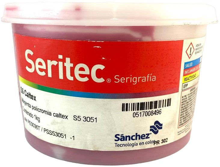 Tinta Serigrafía Caltex 1kg Magenta Policro S5 3051 Sanchez® PSS53051 1 Kilo 01
