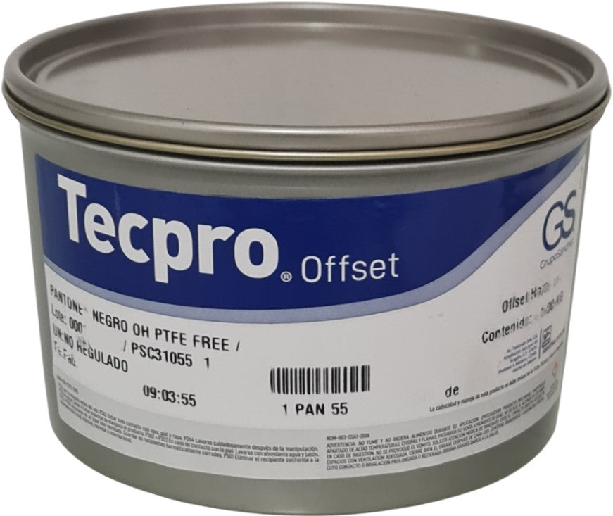 Tinta tono Pantone® Tecpro offset 1kg Negro Optima 1 PAN 55-1 Sanchez® PSC31055 1 Kilo 01