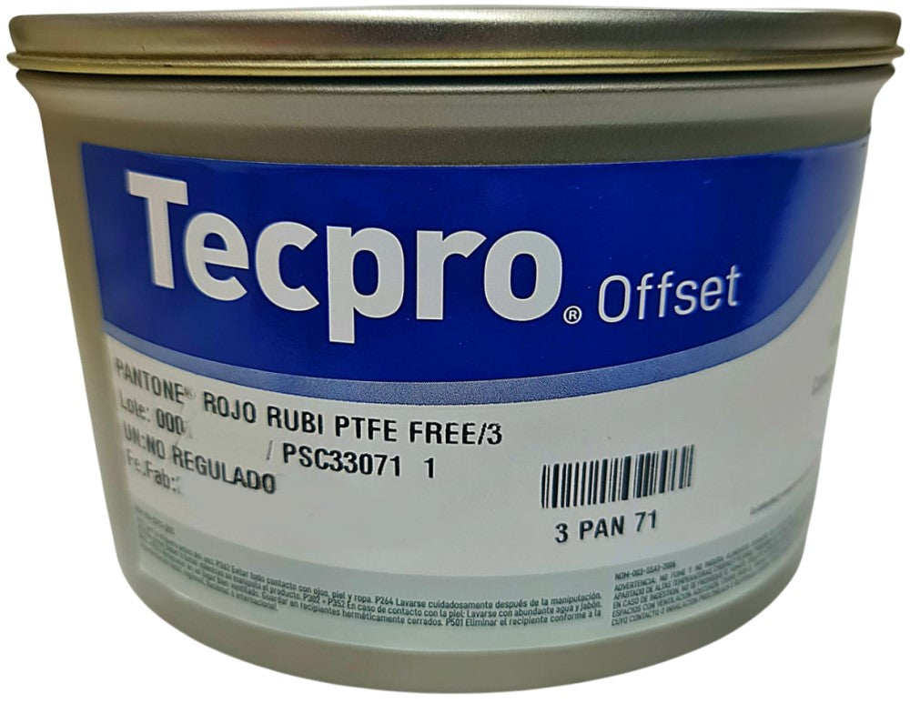 Tinta tono Pantone® Tecpro offset 1kg Rojo RubíOptima 3 PAN 71 Sanchez® PSC33071 1 Kilo 01