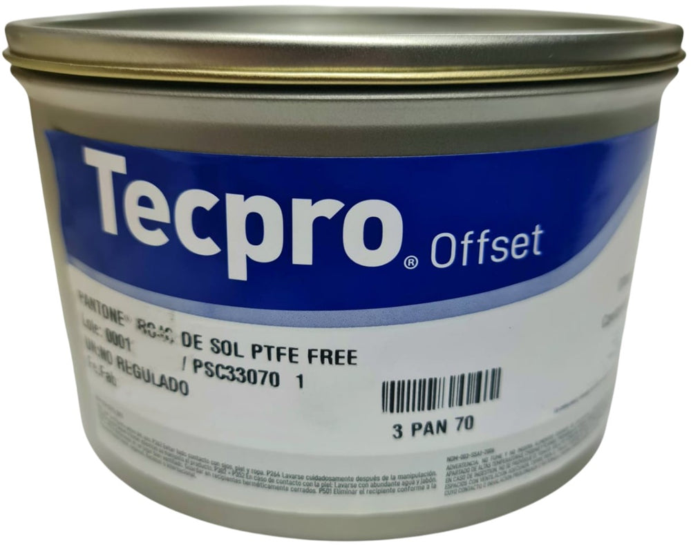 Tinta tono Pantone® Tecpro offset 1kg Rojo de Sol 3 PAN 70-1 Sanchez® PSC33070 1 Kilo 01