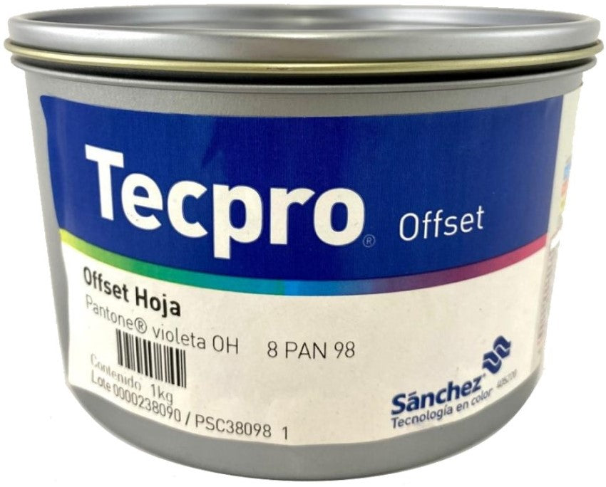Tinta tono Pantone® Tecpro offset 1kg Violeta 8 PAN 98-1 Sanchez® PSC38098 1 Kilo 01