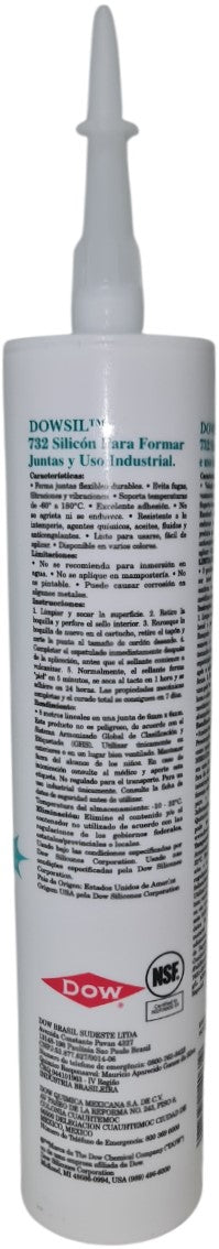 Sellador de Silicon 732 Transparente 300ml Dow® [Cartucho] 77472140619 2