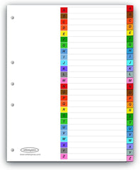 Separador Hojas p/Carpeta Multidex c/Índice A-Z c/26 Blanco colorTap Carta ACCO® P0448 [Bolsa de plástico] 78910004487 2