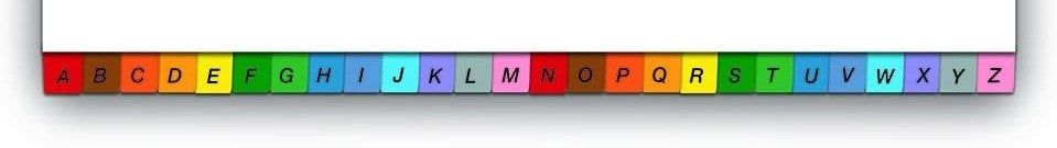 Separador Hojas p/Carpeta Multidex c/Índice A-Z c/26 Blanco colorTap Carta ACCO® P0448 [Bolsa de plástico] 78910004487 4