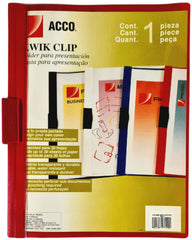 Fólder Plástico c/Clip Kwik Rojo Carta ACCO® P7142 [Pieza] 7501357071420