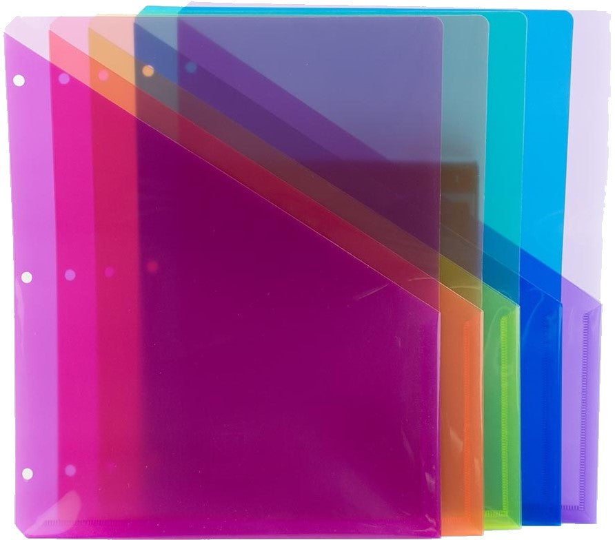 Fólder Plástico Diagonal p/Carpeta c/5 Colores Carta ACCO® P4158 [Bolsa]