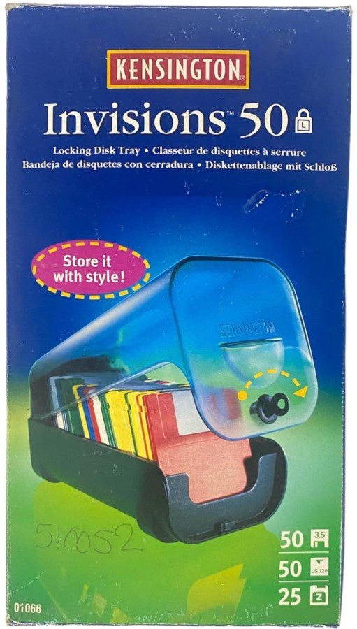 Porta Diskettes Invisions c/Cerradura p/50 KENSINGTON® 01066 [Pieza] 85896010661
