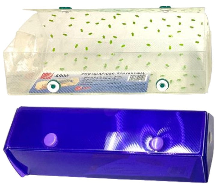 Lapicera Caja Plástica Pentagonal Colores Ø 6½×18½cm ACCO® P4150 [Pieza] 7501357041508 2