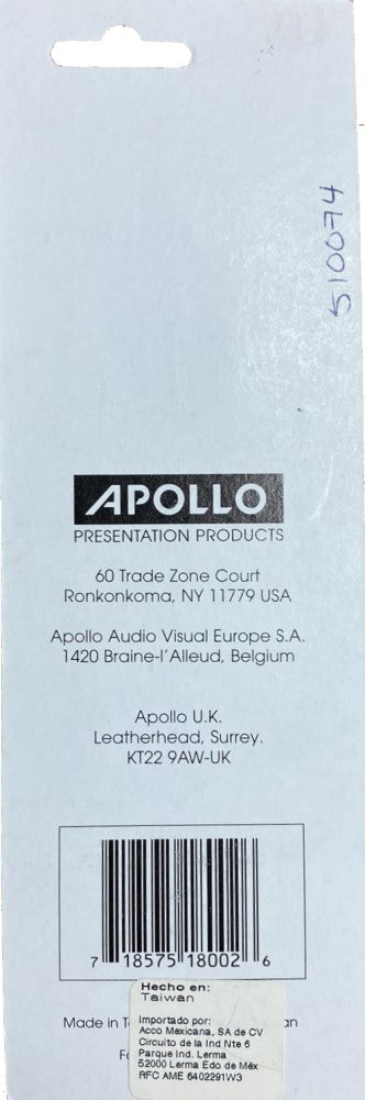 Puntero Extendible Tipo Pluma Negro Mate 612mm APOLLO® [Pieza] 718575180026 2