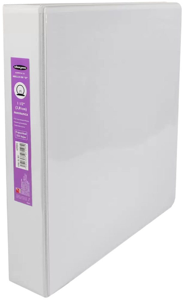 Carpeta 3 Argollas "O" Accovinil #361 Dp 1½" Blanco Brillant Carta Wilson Jones® P7148 Pieza 7501357