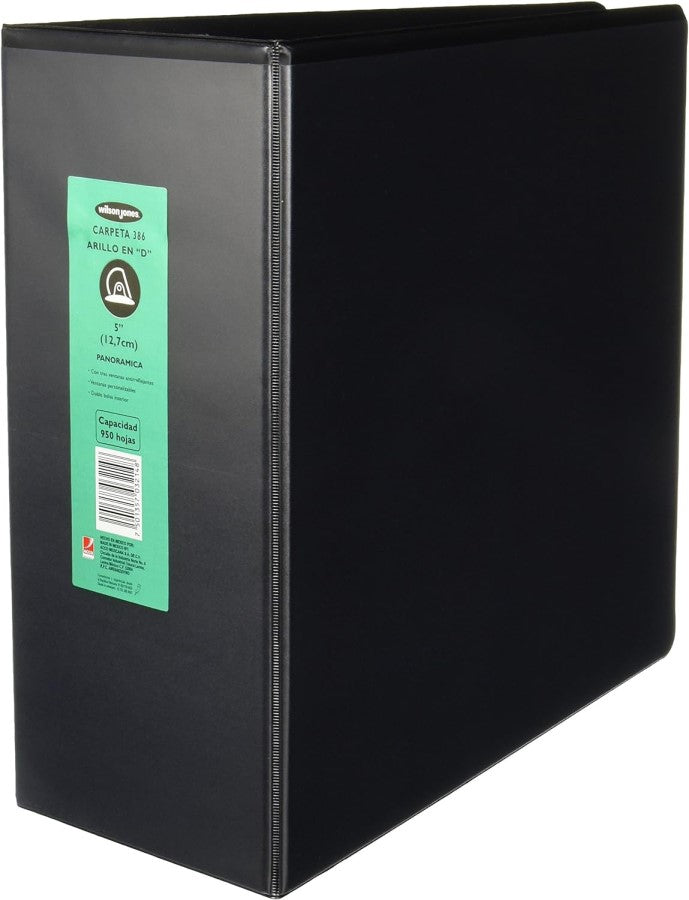 Carpeta 3 Argollas "D" Accovinil #386 5" Negro Carta ACCO® P3214 Pieza 7501357032148 01