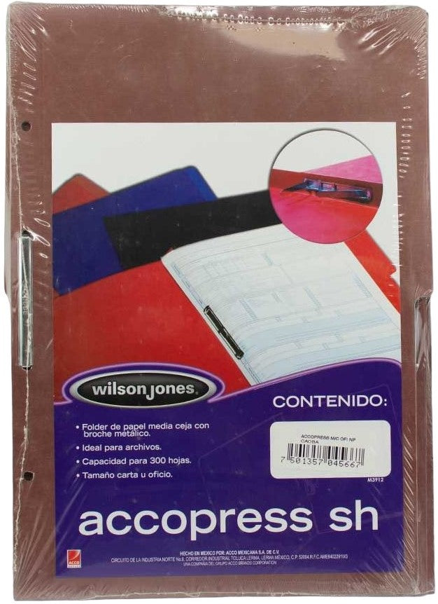 Carpeta Pressboard Broche 8cm ½ CejaAccopres ) Caoba Oficio ACCO® P4566 Pieza 7501357045667 01
