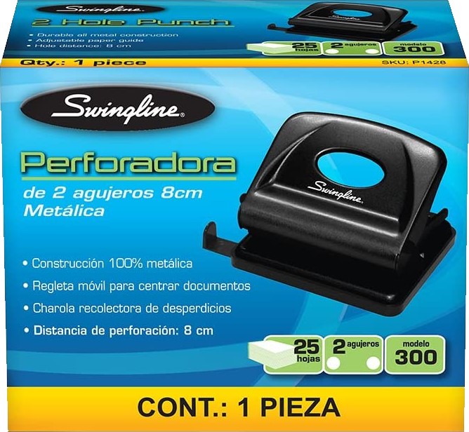 Perforadora Doble 300 p/25 hojas 8cm Swingline® P1428 [Pieza] 4895042404314 2