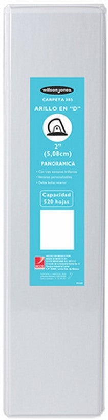 Carpeta 3 Argollas "D" Accovinil #385 2" Blanco Mate Carta Wilson Jones® P0246 Pieza 7501357002462 0