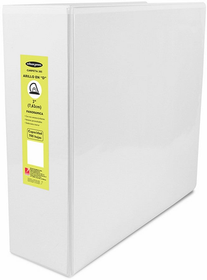 Carpeta 3 Argollas "D" Accovinil #385 3" Blanco Brillant Carta ACCO® P0248 Pieza 7501357002486 01