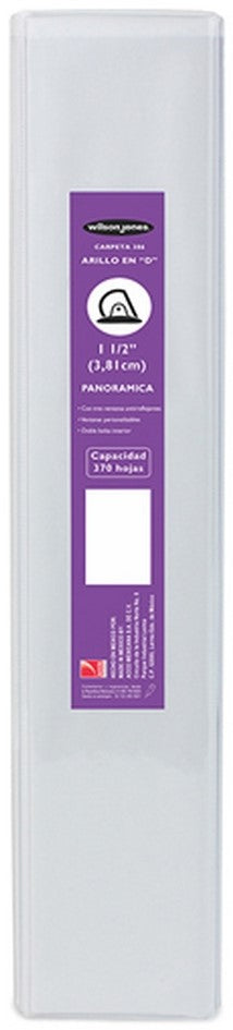 Carpeta 3 Argollas "D" Accovinil #386 1½" Blanco Mate Carta ACCO® P0147 Pieza 7501357001472 02